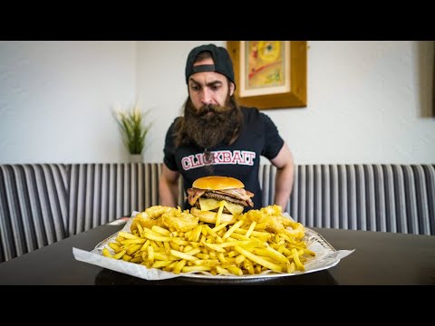 Bottle x Glass's Unbeaten Beasty Bacon Burger Challenge | Beardmeatsfood