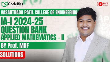 IA- I Applied Mathematics - II VPPCOE Solutions 2024-25 | Mumbai University | MRF SIR