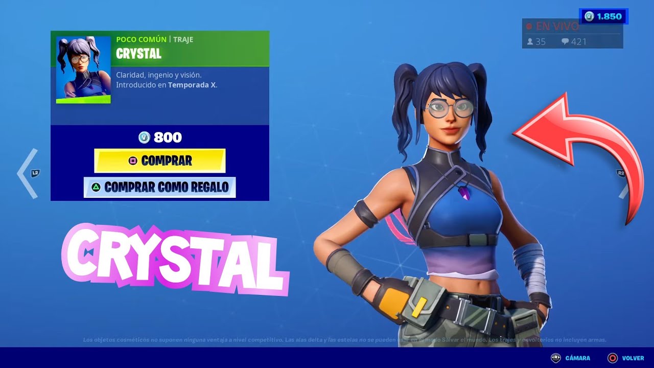 Fortnite Season 4 Cristal Skin Crystal En La Nueva Tienda Fortnite Hoy Youtube