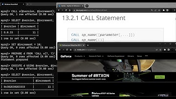 CALL Statement: Data Manipulation Statements - MySQL.