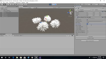 Early Version of Custom Procedural Trees In Unity