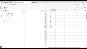 MENYELESAIKAN MATRIKS MENGGUNAKAN GEOGEBRA