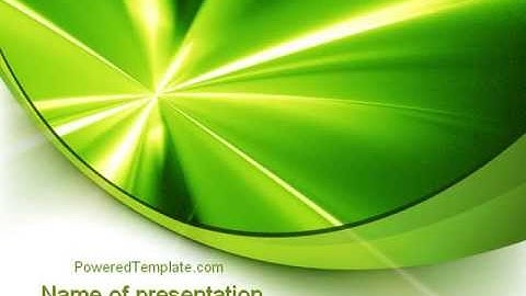 Abstract Green Sparkles PowerPoint Template by PoweredTemplate.com