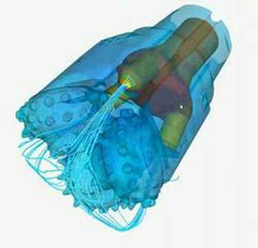 Upfront CFD for the Drilling Industry - tricone bit assembly
