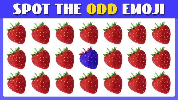 Can you Find the Odd Emoji Out? How Good are your Eyes I 🍓 Strawberry Emoji Puzzle Quiz #14