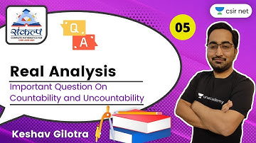 11:30 AM | Sankalpa | CSIR June 2021| Maths by Keshav Gilotra |MCQs on Countability & Uncountability