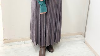 ベロアプリーツスカート【ゆめタウン久留米】