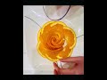 Make An Orange Flower Easy Food Art Decoration Shorts Food Decoration Orange Flowers Art 