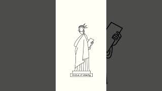 Statue of Liberty drawing | easy drawing #art #drawing #shorts