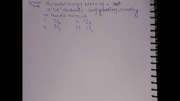 June 2018 Csir Net chemistry solutions | Hund