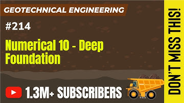 Numerical 10 Deep Foundation | GATE Previous Year Questions of FE | GATE CE