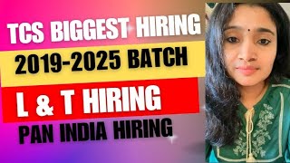 TCS Bulk hiring for freshers| L and T PAN India recruitment | Jobs 2024