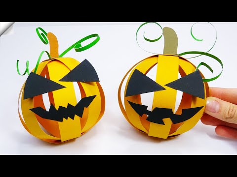 How to make Halloween Pumpkin | Halloween paper craft ideas | Pumpkin paper balls