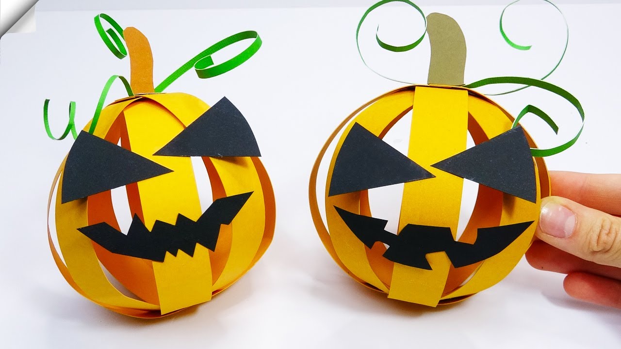 How to make Halloween Pumpkin | Halloween paper craft ideas | Pumpkin ...