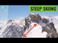 STEEP SKIING Mickeys Ears Couloir Tignes, France || TURN THE VOLUME UP!!