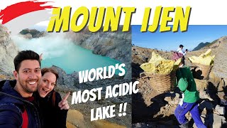 Climbing the largest VOLCANIC CRATER LAKE in the WORLD! | Mount Ijen | Java, Indonesia