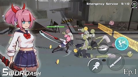 Ep.1: Swordash - Anime zombie hack and slash Android mobile games full gameplay no commentary #Otaku