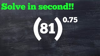 "Simplifying Exponents: (81)^0.75 | Step-by-Step Solution!"