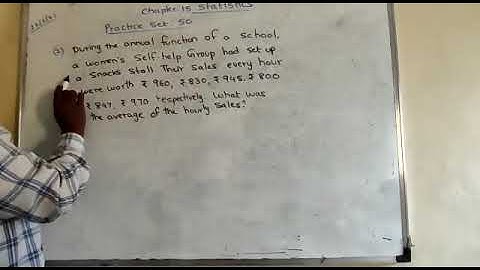 STD VII, Maths : Chapter 15 : Statistics (Practice set set 54) part 2 By Mr Prakash Parampogu