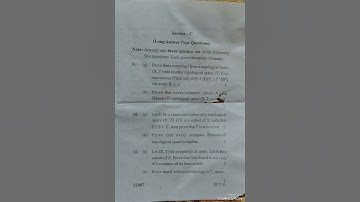 Topology question paper 2023 ,, msc 2nd semester ccsu