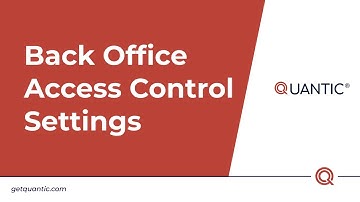 Quantic POS - Access Control Settings