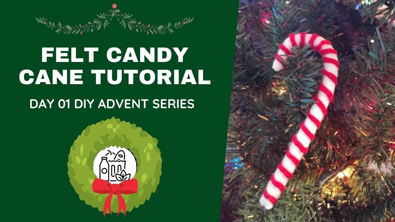 Felt Christmas Play Food - Candy Cane Tutorial
