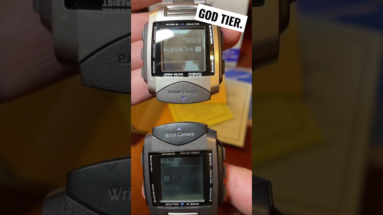 God tier 🤤The Casio WQV-1 camera watch in both metal and