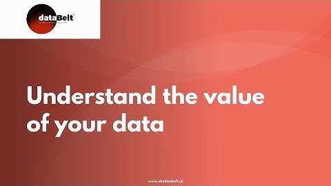 dataBelt® - Understand the value of your data