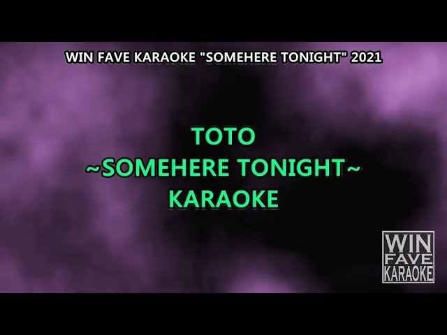 Somehere Tonight Karaoke by Toto class=