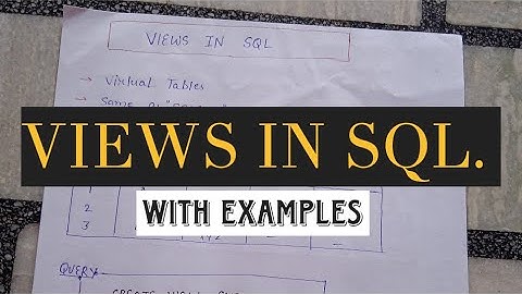 SQL interview questions! VIEWS IN SQL|Why they are needed? .#masterSQL