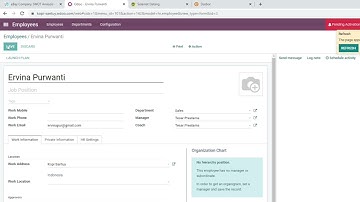 Implementasi modul karyawan pada ODOO ERP