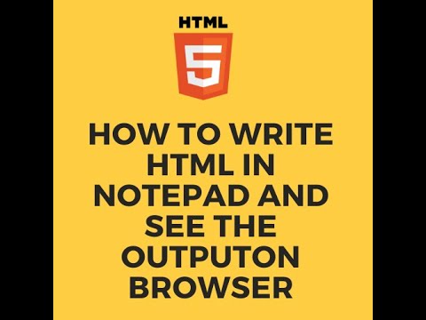 html with notepad | html notepad for beginners | starting html with ...