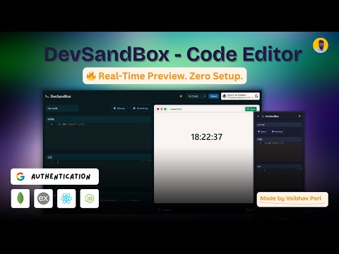 DevSandbox – Online Code Editor with Live Preview, Google Auth, File Manager & Dark Mode