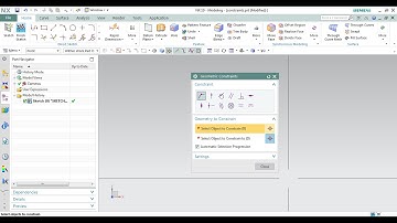 Hướng dẫn về các ràng buộc hình học cơ bản trong NX