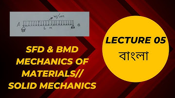 L 5 - SFD BMD - HOW TO SOLVE UDL PART 1 - SOLID MECHANICS