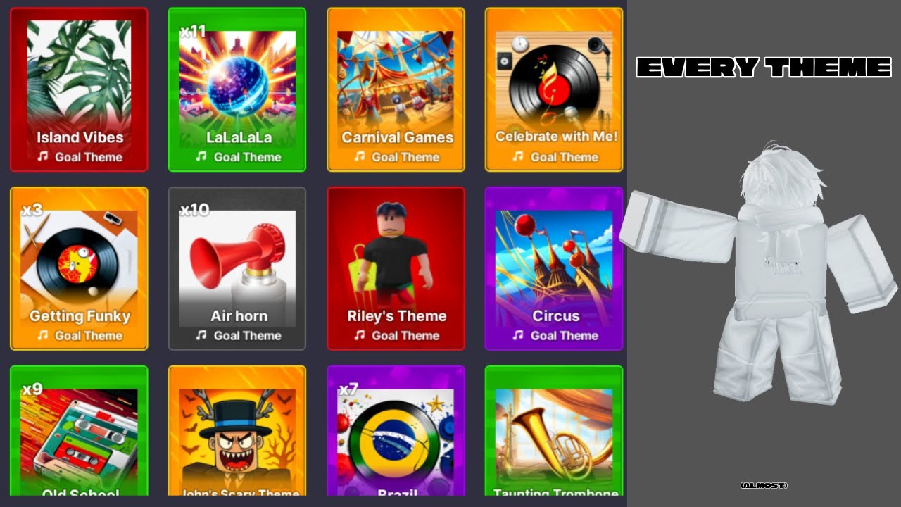 (Almost) All Goal Themes in Super League Soccer! (Roblox)