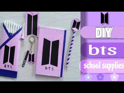 Day-6)How to make BTS Stationery set at home /DIY handmade