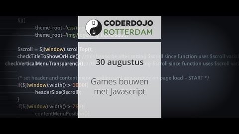 [LIVE] CoderDojo Rotterdam #7 | JavaScript