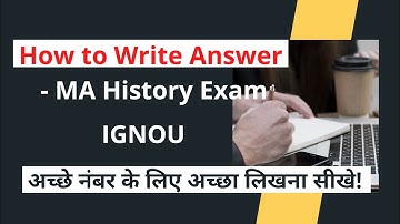 How to write Answer - in MA History Exam || MA History IGNOU || The E Nub ||