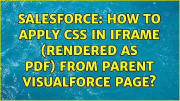 Salesforce: How to apply css in iframe (rendered as pdf) from parent visualforce page?