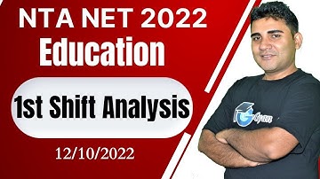 UGC NET Analysis Education 2022 (12 Oct) Shift 1|UGC NET 2022 Answer Key & Expected Cut Off Analysis