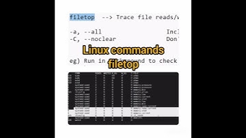 Linux commands for beginners | Linux debug cmd | filetop Linux command | Linux command #shortsvideo