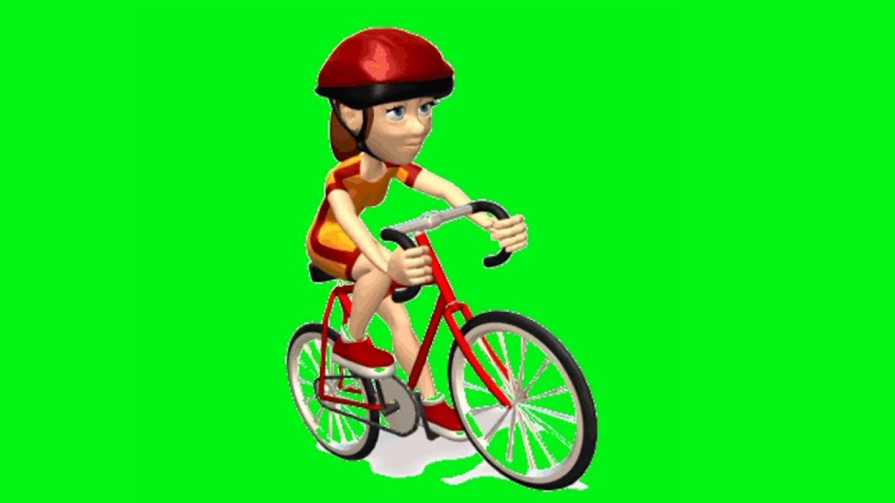 Green Screen Bicycle Bersepeda 0117 YouTube