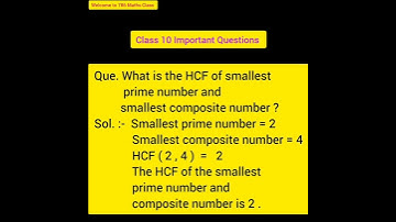 #What is the HCF of smallest prime no. and smallest composite no.#yt studio #shortsvideo#shorts #
