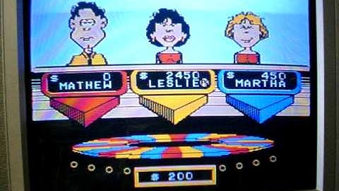 NES Wheel of Fortune 1991 Edition Run Game 4 Part 1
