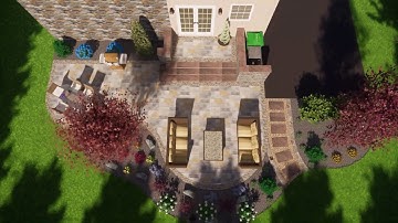3D Landscape Design Fly Through Rendering Video
