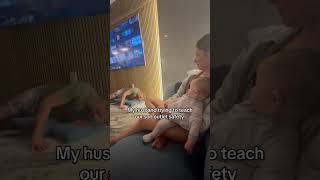 Teaching Our Crawling Baby Outlet Safety