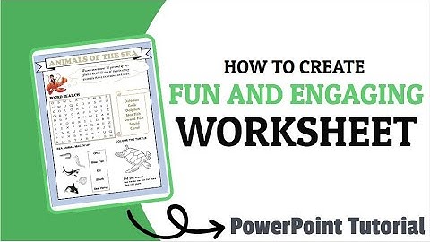 How to create a worksheet in PowerPoint for students | Step by Step tutorial in English