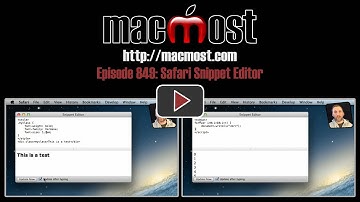 Safari Snippet Editor (MacMost Now 849)