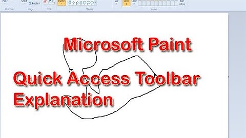 MS Paint ---- Quick Access Toolbar